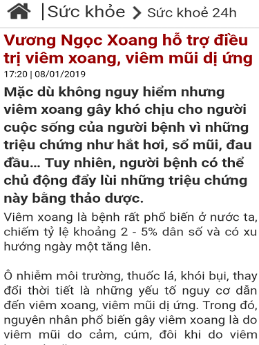 báo vietnamnet đưa tin về vương ngọc xoang