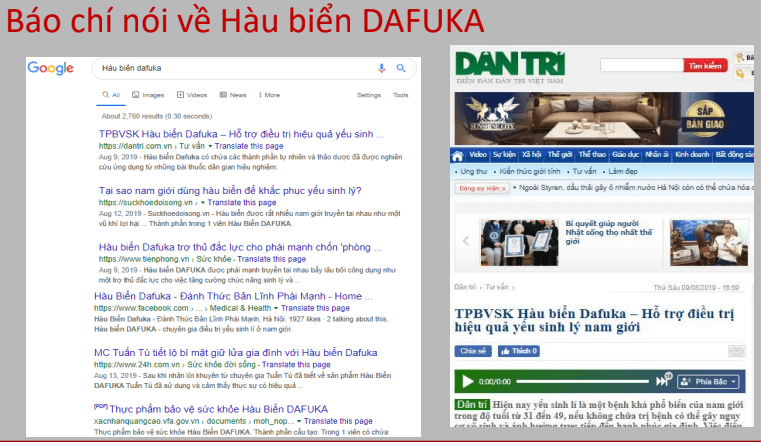 Báo chí nói về hàu biển dafuka
